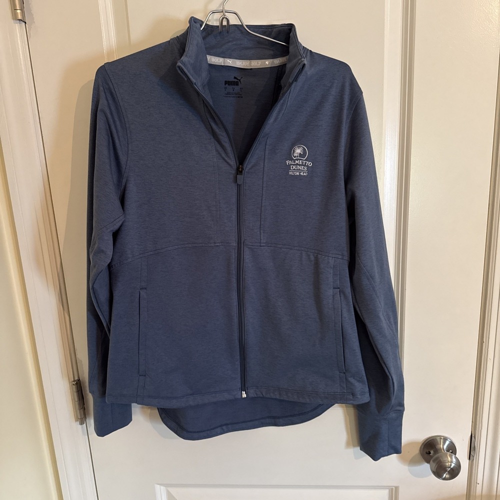 Women's Puma Blue Full Zip Golf Jacket Palmetto Dunes Hilton Head Large